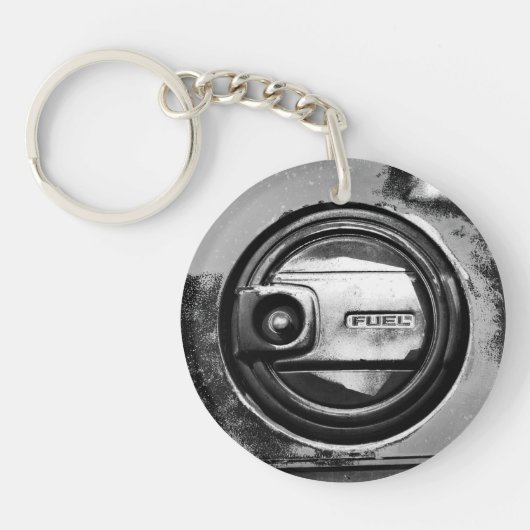Rustisch oud Pet motorbrandstof Sleutelhanger (Voorkant)