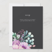 Rustisch Paars Bloom Nuestra Boda Spaans huwelijk Kaart (Achterkant)