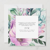 Rustisch Paars Bloom Nuestra Boda Spaans huwelijk Kaart (Achterkant)