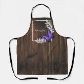 Rustisch Paars Butterfly - Gepersonaliseerd Schort (Voorkant)