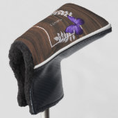 Rustisch Paars Butterfly Golf Head Hoesje Golfheadcover (3/4 voorkant)