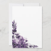 Rustisch Paars Floral Vrijgezellenfeest Kaart (Achterkant)