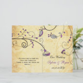 Rustisch, paars gevouwen, herfst weddenschap (Staand voorkant)