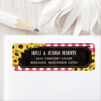 Rustisch Paars Gingham & Sunflower BBQ Baby shower