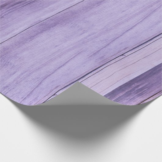 Rustisch Paars houtslijppapier Cadeaupapier (Hoek)