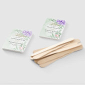 Rustisch Paars Roos Floral Eucalyptus Boho Wedding Handwaaier (Niet-gemonteerd)