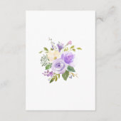 Rustisch Paars Roos Floral Wedding Details Card Informatiekaartje (Achterkant)