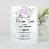 Rustisch Paars Roos laat Greenery Divorce Kaart (Staand voorkant)