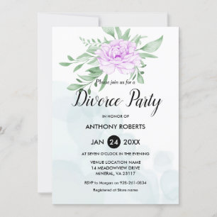 Rustisch Paars Roos laat Greenery Divorce Kaart