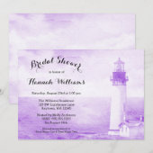 Rustisch Paars Vrijgezellenfeest vuurtoren Kaart (Voorkant / Achterkant)