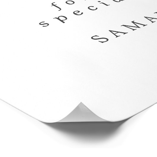 Rustisch Paars White Floral Wedding Welcome Sign Poster (Hoek)