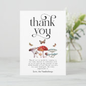 Rustisch paddenstoelBaby shower Bedankkaart (Staand voorkant)