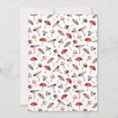 Rustisch paddenstoelBaby shower Bedankkaart (Achterkant)