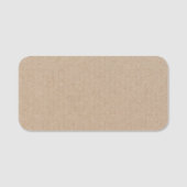 Rustisch papier — Blanco Sjabloon Naamplaatje (Voorkant)