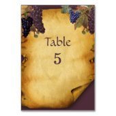 Rustisch papier voor weddenschappen met wijnstokke kaart (Voorkant)