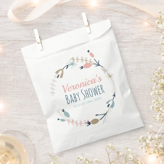 Rustisch pasta botanisch Baby shower Bedankzakje (Geknipt)