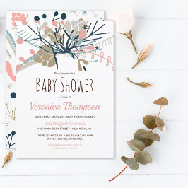 Rustisch pasta botanisch Baby shower Kaart