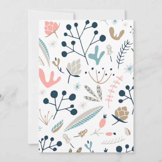 Rustisch pasta botanisch Baby shower Kaart (Achterkant)