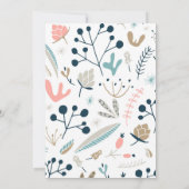 Rustisch pasta botanisch Baby shower per post Kaart (Achterkant)