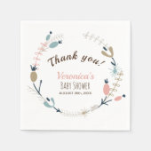 Rustisch pasta botanisch Baby shower Servet (Voorkant)