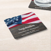 Rustisch Patriottisch Afstuderen Amerikaanse vlag Kartonnen Onderzetters (Schuin)