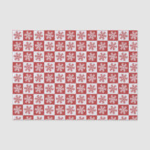 Rustisch patroon met rode en witte sneeuwvlok kers