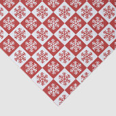 Rustisch patroon met rode en witte sneeuwvlok kers tissuepapier (Detail)