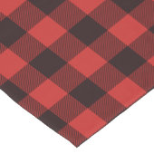 Rustisch patroon met rode en zwarte flatpanel korte tafelloper (Hoek)