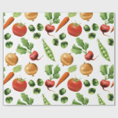 Rustisch patroon voor kleurrijke groenten cadeaupapier (Vlak)