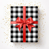 Rustisch patroonpatroon zwart-wit cadeaupapier