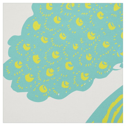 Rustisch  Peacock Pattern Stof (Swatch)