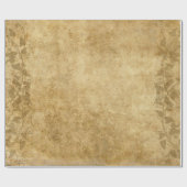 Rustisch  perkament en wijnstokken cadeaupapier (Vlak)