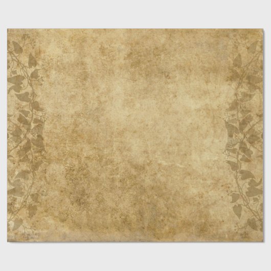 Rustisch perkament en wijnstokken cadeaupapier (Vlak)