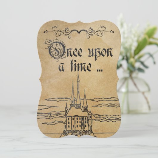 Rustisch perkamentpapier — Fairy Theme Castle Kaart (Staand voorkant)