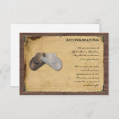 Rustisch Pet Cowboy Barbed Wire Wedding Informatiekaartje (Voorkant / Achterkant)