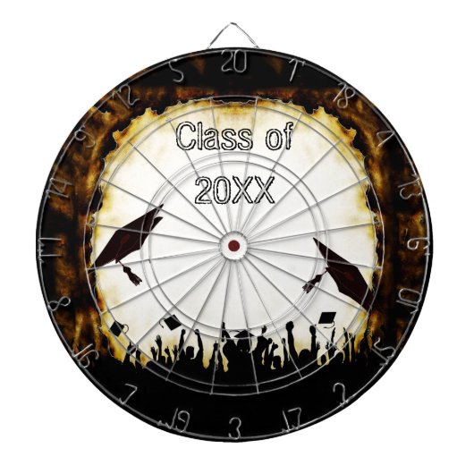 Rustisch Pet dat Afstuderen over de weg passeert Dartbord (Voorkant)