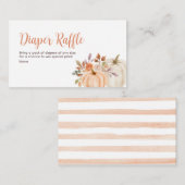 Rustisch pompoenBaby shower - Kaart met luierspoel (Voorkant / Achterkant)