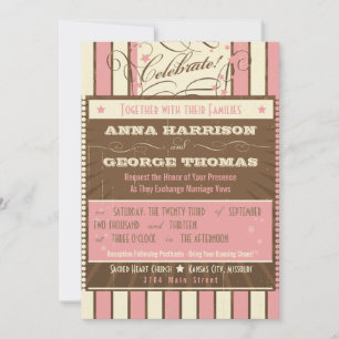 Rustisch Poster: Aardbei Mousse Custom Wedding Kaart