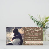 Rustisch Poster: Aardbei Mousse Save the Date (Staand voorkant)