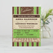 Rustisch Poster: Apple Green Custom Wedding Kaart (Staand voorkant)