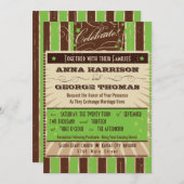 Rustisch Poster: Apple Green Custom Wedding Kaart (Voorkant / Achterkant)