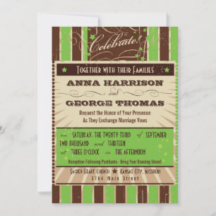 Rustisch Poster: Apple Green Custom Wedding Kaart