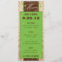 Rustisch Poster: Apple Green Custom Wedding Menu