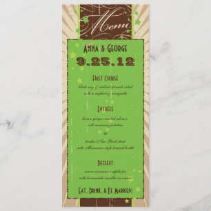 Rustisch Poster: Apple Green Custom Wedding Menu