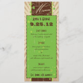 Rustisch Poster: Apple Green Custom Wedding Menu (Voorkant)