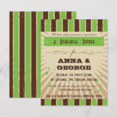 Rustisch Poster: Apple Green Rehearsal Dinner Kaart (Voorkant / Achterkant)