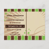 Rustisch Poster: Apple Green Save the Date Aankondigingskaart (Achterkant)