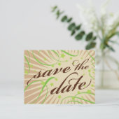 Rustisch Poster: Apple Green Save the Date Aankondigingskaart (Staand voorkant)