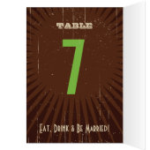 Rustisch Poster: Apple Green Table Number (Binnen (Links))