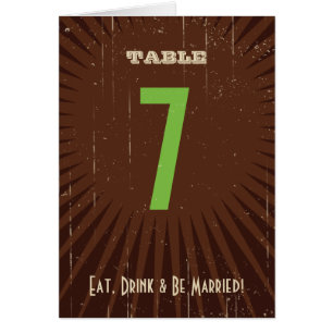 Rustisch Poster: Apple Green Table Number